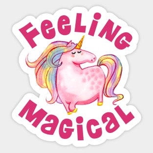 Feeling Magical Cute Unicorn Sticker